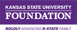 Kansas State University Foundation logo is purple.